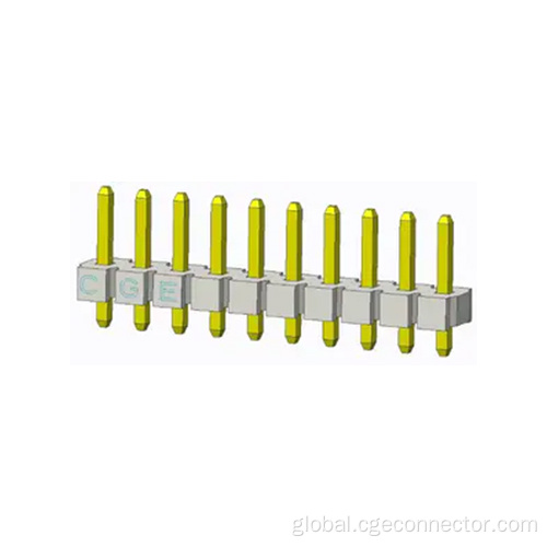 2.54Mm Pin Header Connector DIP Vertical Type Single row straight plug Connectors Factory
